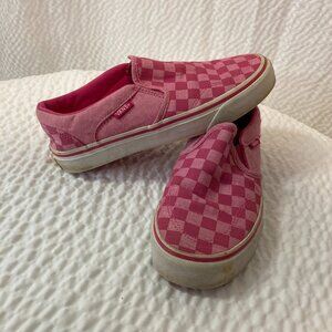VANS slip on Pink Checkered SZ 6